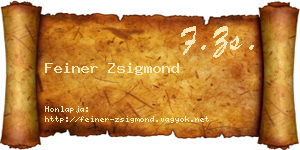 Feiner Zsigmond névjegykártya