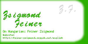 zsigmond feiner business card